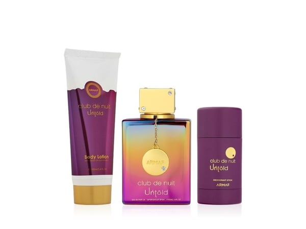 Armaf Club de Nuit Untold EDP 105 ml + DST 75 g + BL 100 ml (unisex)