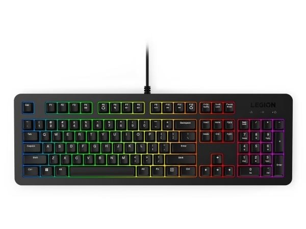 Lenovo Legion K310 RGB - Tastatur - gaming - full size - bakgrunnsbelyst - USB - QWERTY - amerikansk engelsk - svart - løsvekt