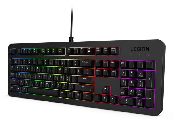 Lenovo Legion K310 RGB - Tastatur - gaming - full size - bakgrunnsbelyst - USB - QWERTY - amerikansk engelsk - svart - løsvekt