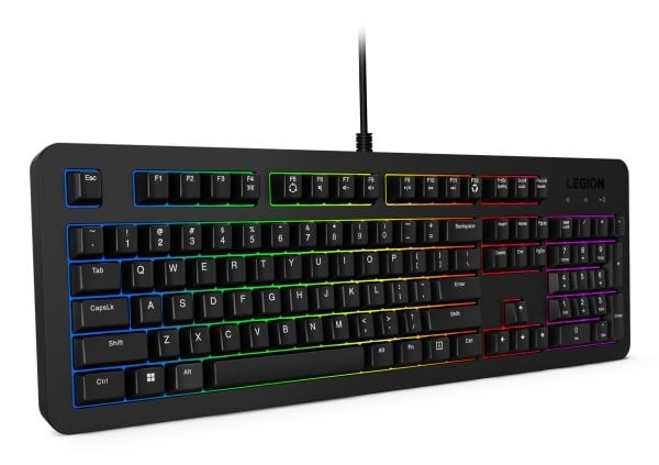Lenovo Legion K310 RGB - Tastatur - gaming - full size - bakgrunnsbelyst - USB - QWERTY - amerikansk engelsk - svart - løsvekt