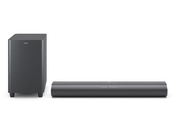 Philips TAB6100 - Lydplankesystem - for TV - 2,1 kanaler - trådløs - Bluetooth - 80 watt (Total) - metallgrå