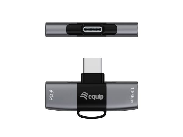 Equip 133479, USB-C, 2 x USB-C, Grå
