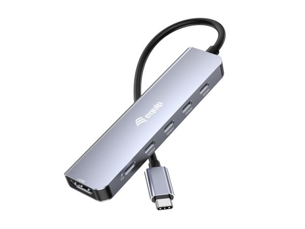Equip 133499, Kabel, USB 3.2 Gen 2 (3.1 Gen 2) Type-C, 100 W, Grå, 10 Gbit/s, 4K Ultra HD