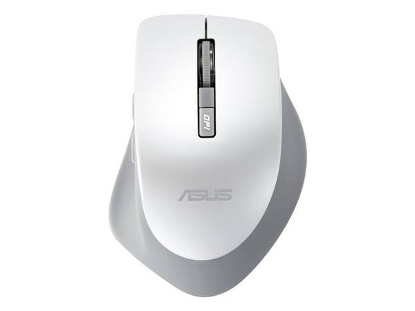 ASUS WT425 - Mus - ergonomisk - optisk - 6 knapper - trådløs - 2.4 GHz - USB trådløs mottaker - sølvsløret