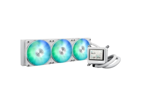ASUS MAX Gaming LC 360 ARGB LCD - White Edition - væskekjølesystem for prosessor - Radiatorstørrelse: 360 mm - (for: AM4, AM5, LGA1851, LGA1700) - ...