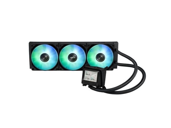 ASUS MAX Gaming LC 360 ARGB LCD - Væskekjølesystem for prosessor - Radiatorstørrelse: 360 mm - (for: AM4, AM5, LGA1851, LGA1700) - kobber - 120 mm