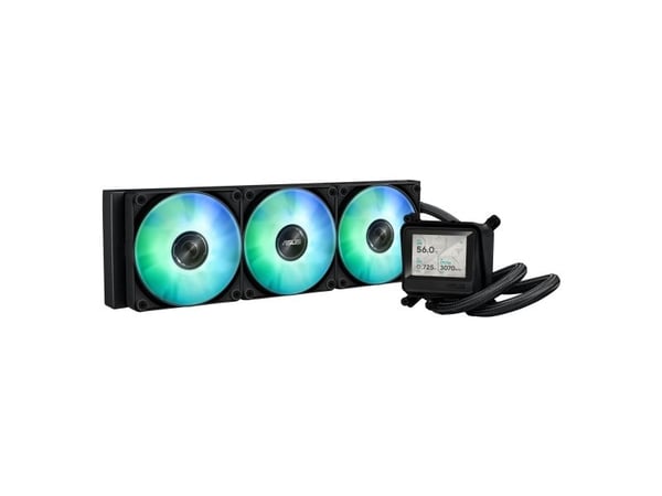 ASUS MAX Gaming LC 360 ARGB LCD - Væskekjølesystem for prosessor - Radiatorstørrelse: 360 mm - (for: AM4, AM5, LGA1851, LGA1700) - kobber - 120 mm
