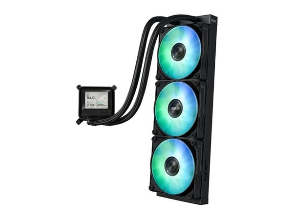 ASUS MAX Gaming LC 360 ARGB LCD - Væskekjølesystem for prosessor - Radiatorstørrelse: 360 mm - (for: AM4, AM5, LGA1851, LGA1700) - kobber - 120 mm