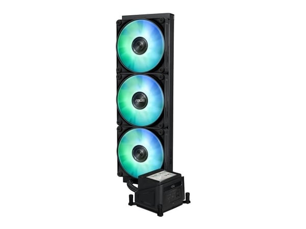 ASUS MAX Gaming LC 360 ARGB LCD - Væskekjølesystem for prosessor - Radiatorstørrelse: 360 mm - (for: AM4, AM5, LGA1851, LGA1700) - kobber - 120 mm