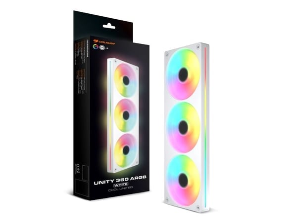 COUGAR CF-UN360RW-RGB?, Vifte, 12 cm, 700 RPM, 1600 RPM, Hvit