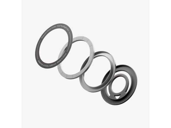 Spigen OM105, Magneettirengas, Harmaa, Polykarbonaatti (PC), Universaali, Apple, Google, Samsung, 1 kpl