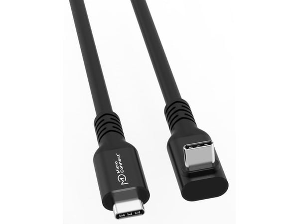 MicroConnect Premium - USB-kabel - USB-C (hann) rett til USB-C (hann) vinklet - USB 3.2 Gen 2x2 - 20 V - 5 A - 2 m - up to 20 Gbps data transfer ra...