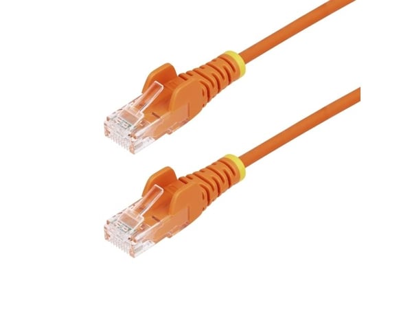 Startech - Koblingskabel - RJ-45 (hann) til RJ-45 (hann) - 25 cm - 3.6 mm - UTP - CAT 5/5e/6 - IEEE 802.3bt - halogenfri, uten hindringer, rett - o...