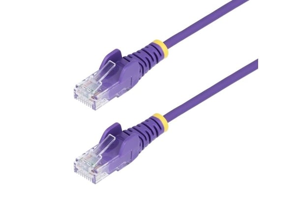 Startech - Koblingskabel - RJ-45 (hann) til RJ-45 (hann) - 25 cm - 3.6 mm - UTP - CAT 5/5e/6 - IEEE 802.3bt - halogenfri, uten hindringer, rett - p...