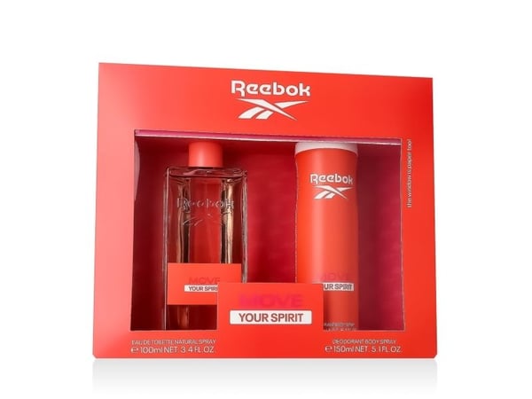 Reebok Move Your Spirit Women woda toaletowa spray 100ml + Deodorantti spray 150ml