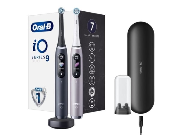 Braun Oral-B elektrisk tandborste IO 9N set duo svart onyx & rosé kvarts