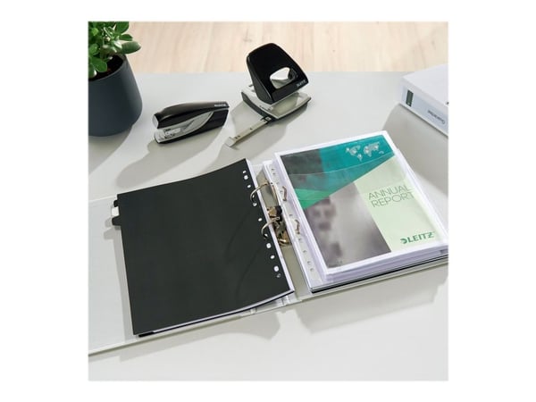 LEITZ plastmappe, 180 grader, DIN A4, 52 mm, hvitfarget pappomslag, laminert med PP-film (1015-50-01)