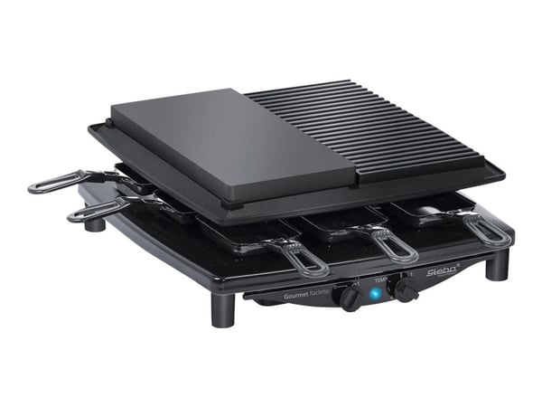 Steba RC 4 plus deluxe - Raclette/grill/hetstein - 1.5 kW - svart