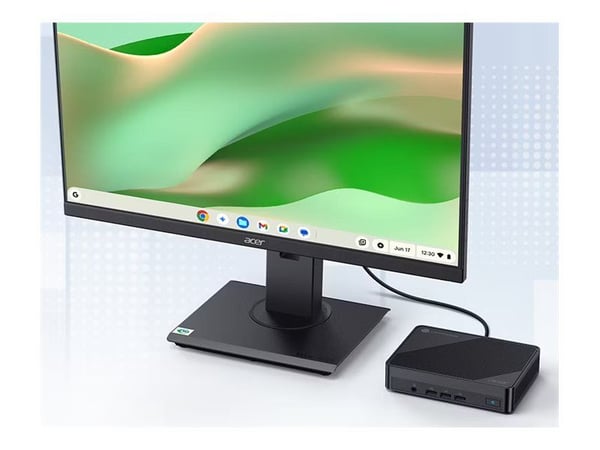 Acer Chromebox Mini CXM2 - Mini-PC 1 x N-series N150 / upp till 3.6 GHz - RAM 8 GB - flash - eMMC 64 GB - Intel Graphics - IEEE 802.11ax (Wi-Fi 6E)...