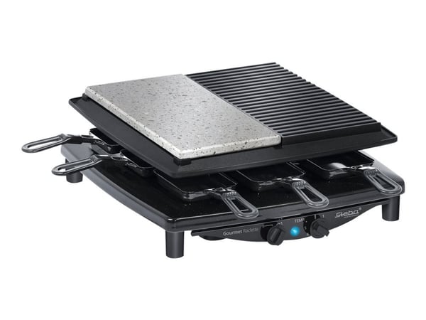 Steba RC 4 plus deluxe - Raclette/grill/hetstein - 1.5 kW - svart