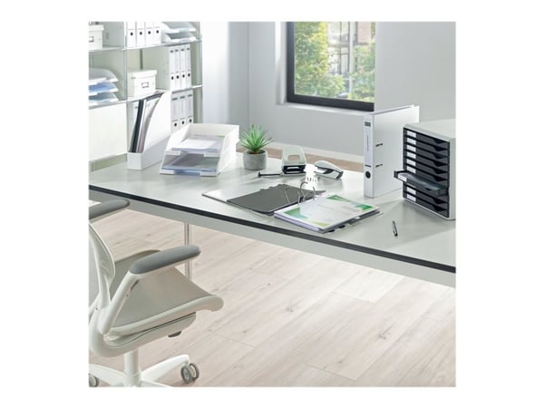 LEITZ plastmappe, 180 grader, DIN A4, 52 mm, hvitfarget pappomslag, laminert med PP-film (1015-50-01)