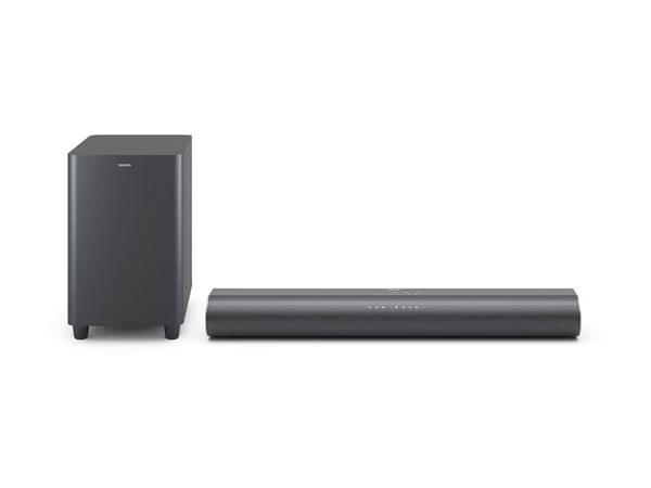 Philips TAB6100 - Lydplankesystem - for TV - 2,1 kanaler - trådløs - Bluetooth - 80 watt (Total) - metallgrå