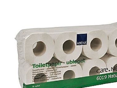 Abena 2-kerroksinen WC-paperi valkoinen - Care-Ness Nature, luonnollinen, 100 % kierrätyspaperi - 8 rullapakkaus Abena 2-kerroksinen WC-paperi valkoinen - Care-Ness Nature, luonnollinen, 100 % kierrätyspaperi - 8 rullapakkaus