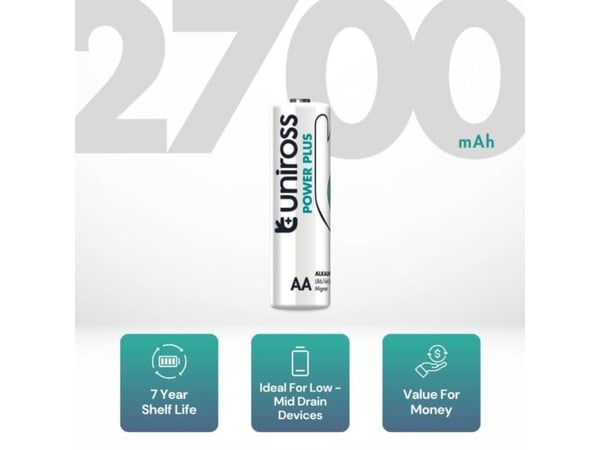 Uniross Power Plus Alkaline AA-batterier 24 x 10 st
