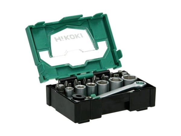 HiKOKI bitssett T-profil, spor, kryss Spor Phillips/ Pozidriv/ sekskant inkl. bitholder