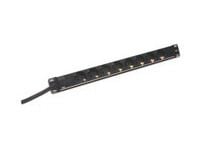 DIGITUS DN-95401 - Flerkoplingslist (kan monteres i rack) - inngang: strøm - utgangskontakter: 8 (strøm) - 19" - 2 m kabel - svart