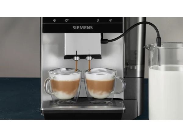 Siemens EQ.700 classic TP715R07 - Automatisk kaffemaskin med melkeskummer - 19 bar - rustfritt stål sølv metallic