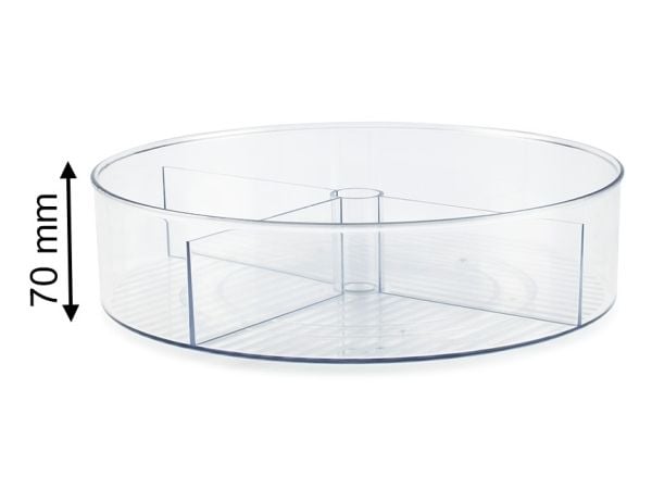 Rotho 1055900096WS, Organisator, Brett, Frittstående, Gjennomsiktig, Rund, 28,3 cm