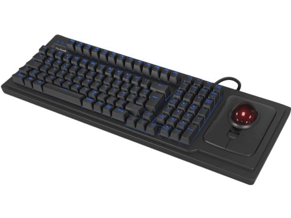 KeySonic KSK-8202ELU-T (UK), Full størrelse (100 og), Koblet med ledninger (ikke trådløs), USB, Mekanisk nøkkelbryter, QWERTY, Sort