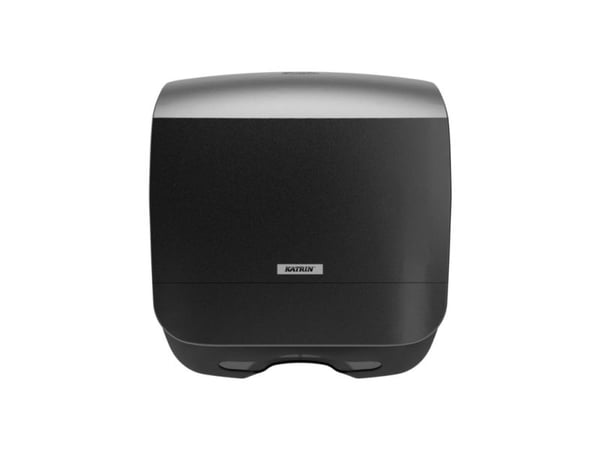 Dispenser Katrin Håndklædeark S L13.5xB30xH32.9cm Plast Sort,1 stk/krt