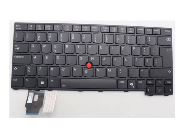 LCFC - Erstatningstastatur for bærbar PC - med Trackpoint - bakbelysning - QWERTY - Portugisisk - svart - FRU