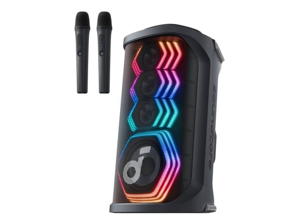Soundcore Rave 3S - Selskapshøyttaler - for bærbar bruk - trådløs - Bluetooth - Appstyrt - 200 watt - toveis
