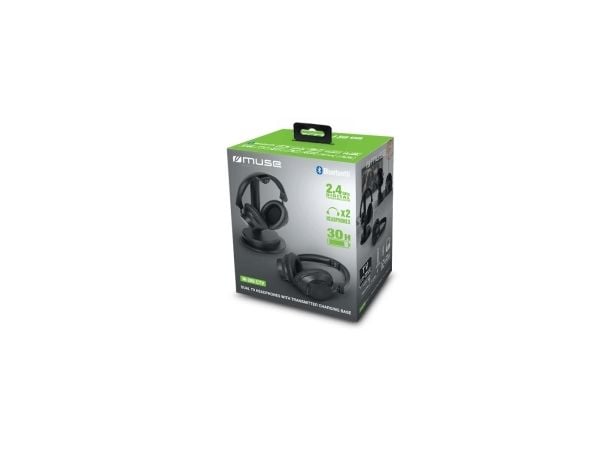 Muse M-288 CTV, Ledning & Trådløs, 20 - 20000 Hz, TV, 680 g, Hodesett, Sort