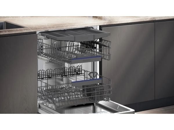 Siemens iQ500 SN15EC06CS - Oppvaskmaskin - innebygd - Wi-Fi - Nisje - bredde: 60 cm - dybde: 55 cm - høyde: 81.5 cm - brushed black steel