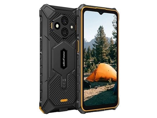 Ulefone RugKing 3 Pro, 16,7 cm (6.56"), 8 GB, 128 GB, 48 MP, Android 15, musta, Oranssi