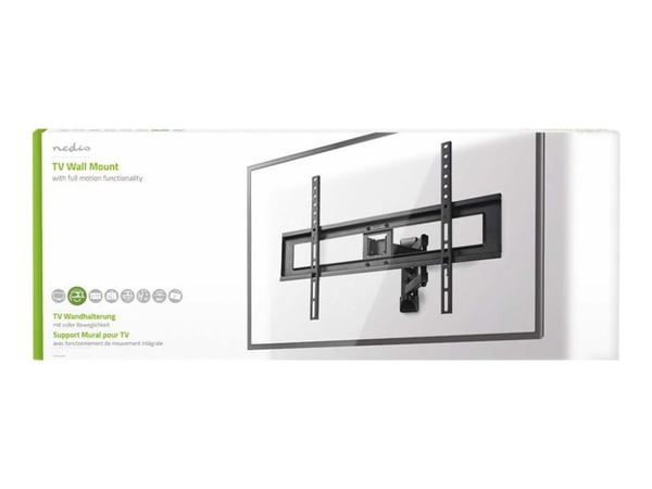 Nedis TVWM1550BK - Brakett - full bevegelse - for TV - stål - svart - skjermstørrelse: 37"-70" - veggmonterbar