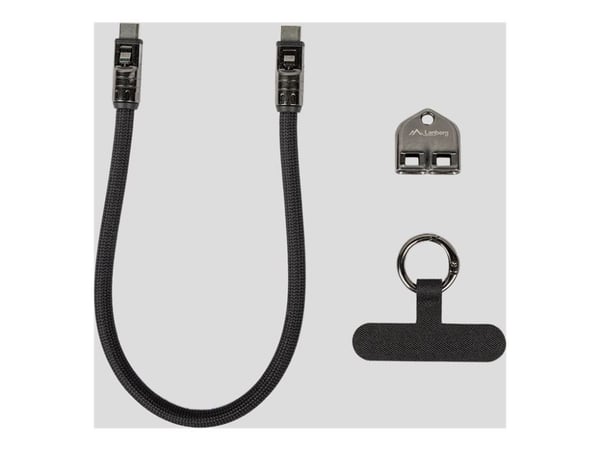 Lanberg - USB-kabel - USB-C (hann) til USB-C (hann) - USB 2.0 - 30 cm - USB Power Delivery (240 W) - svart