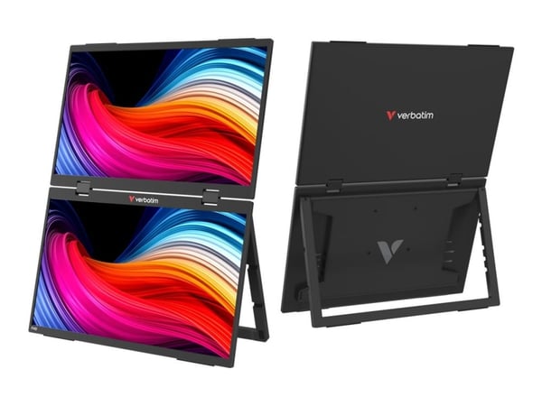 Verbatim Essentials - LCD-skjerm - 15.6" - portabel - 1920 x 1080 Full HD (1080p) @ 60 Hz - IPS - 250 cd/m² - 1000:1 - 10 ms - Mini HDMI, 2xUSB-C -...