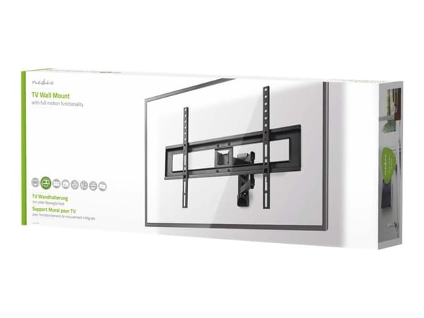 Nedis TVWM1550BK - Brakett - full bevegelse - for TV - stål - svart - skjermstørrelse: 37"-70" - veggmonterbar