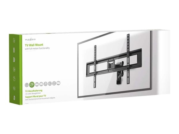 Nedis TVWM1550BK - Brakett - full bevegelse - for TV - stål - svart - skjermstørrelse: 37"-70" - veggmonterbar
