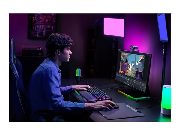 Razer Kiyo V2 - Nettkamera - farge - 8,3 MP - 3840 x 2160 - lyd - USB-C 3.2 Gen1 - MJPEG, YUY2, NV12