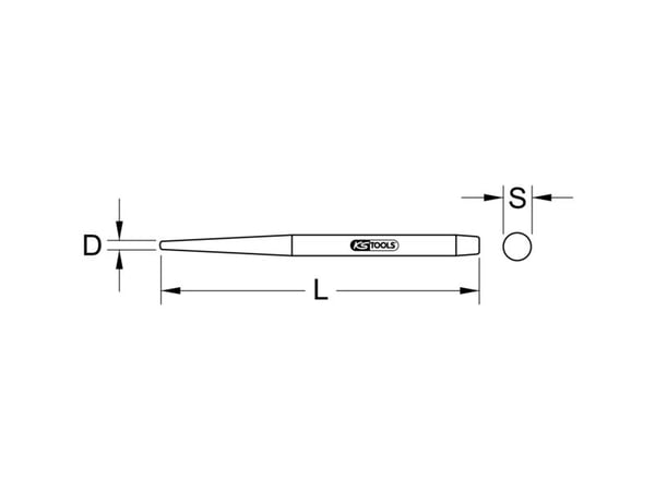 KS Tools 963.2576, Pinneslag, 200 mm, 3 cm, 450 g, 1 stykker
