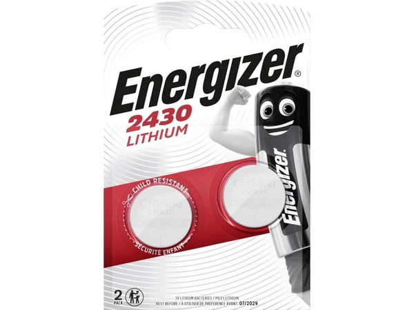 Energizer CR2430, Kertakäyttöinen akku, CR2430, Litium, 3 V, 2 kpl, 320 mAh