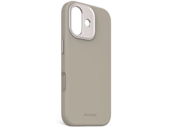 Decoded AntiMicrobial Silicone Backcover - silikoni suojakotelo iPhone 17 yhteensopiva MagSafe pehmeä taupe