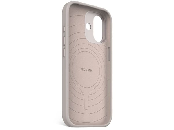 Decoded AntiMicrobial Silicone Backcover - silikoni suojakotelo iPhone 17 yhteensopiva MagSafe pehmeä taupe
