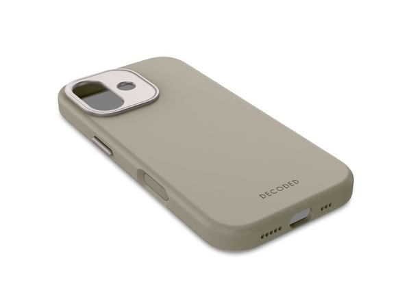 Decoded AntiMicrobial Silicone Backcover - silikoni suojakotelo iPhone 17 yhteensopiva MagSafe pehmeä taupe